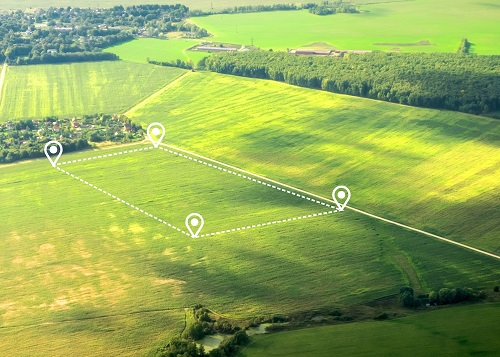 Land - plot marked out